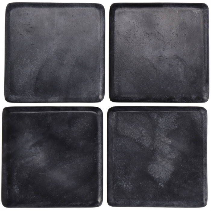 Suport de pahar, negru,10x10x4cm - COASTER BK [2]