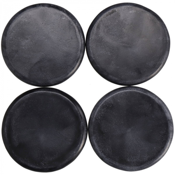 Suport de pahare negru, rotund, 10x10x4cm - COASTER O [2]