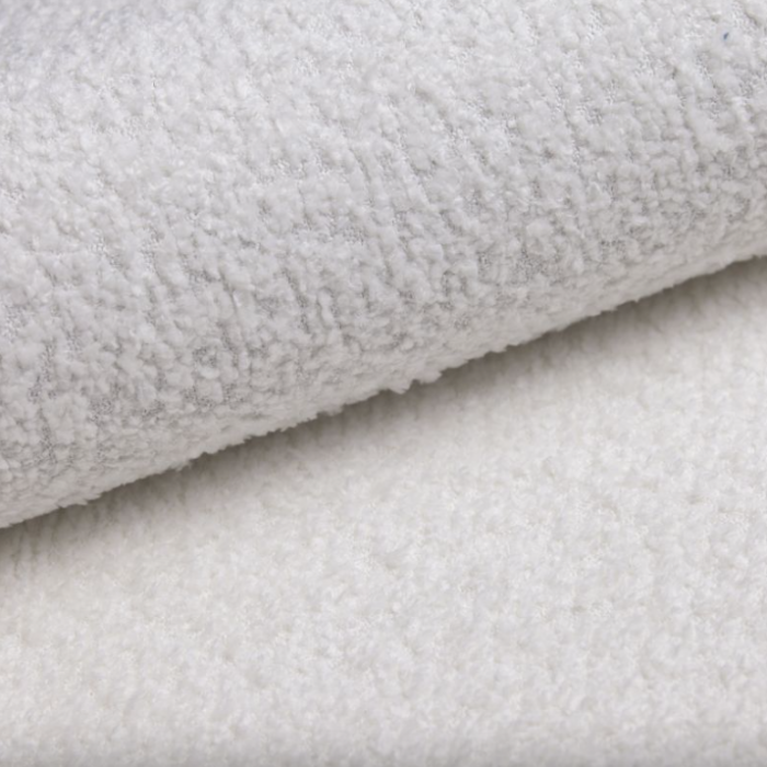 Taburet tapițat integral boucle alb 100x100xh44cm - SOUL POUF [4]