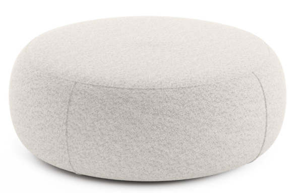 Taburet tapițat integral boucle alb 100x100xh44cm - SOUL POUF [2]
