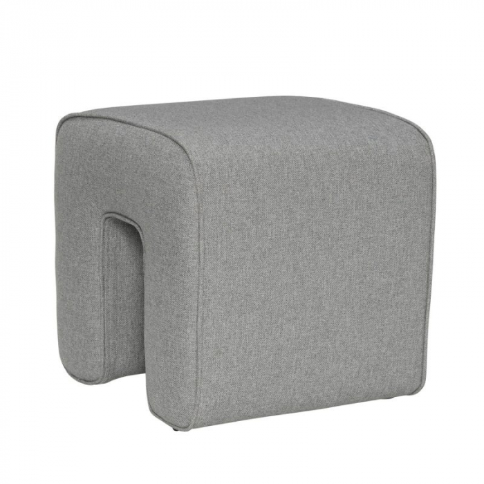Taburet tapițat integral, gri, 45x45xh47cm - SCULPTURE [2]