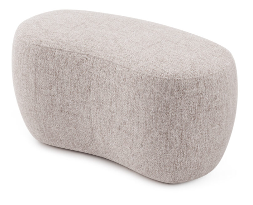 Taburet tapițat integral, grej, 95x54xh45cm - LAYA [2]