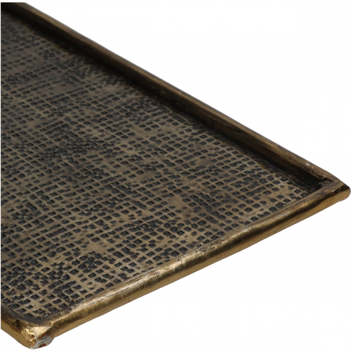 Taviță pentru service, metal auriu, 1x16x48cm - PLATE [3]