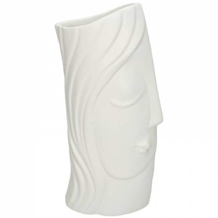 Vază ceramică, 13x9x26 cm -  WHITE [2]