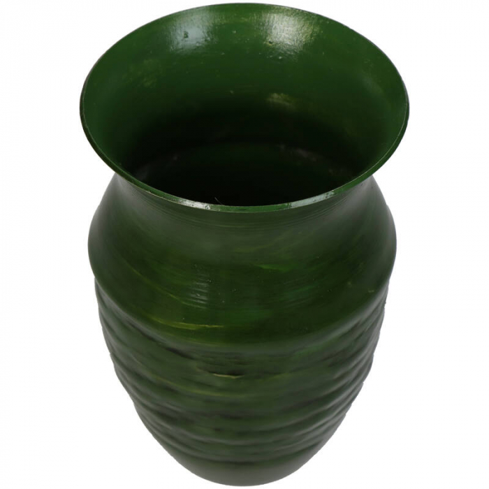 Vază din aluminiu, verde închis, 8x8x12cm - URBAN [3]