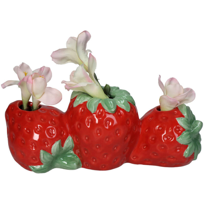 Vază din ceramică, 21x9x9cm -  STRAWBERRIES [2]