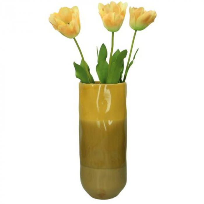 Vază din ceramică, galbenă, 39x16x16 - YELLOW [3]