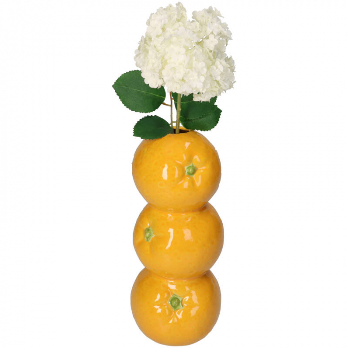 Vază din ceramică, portocalie, 19x8x8cm -  ORANGE [2]