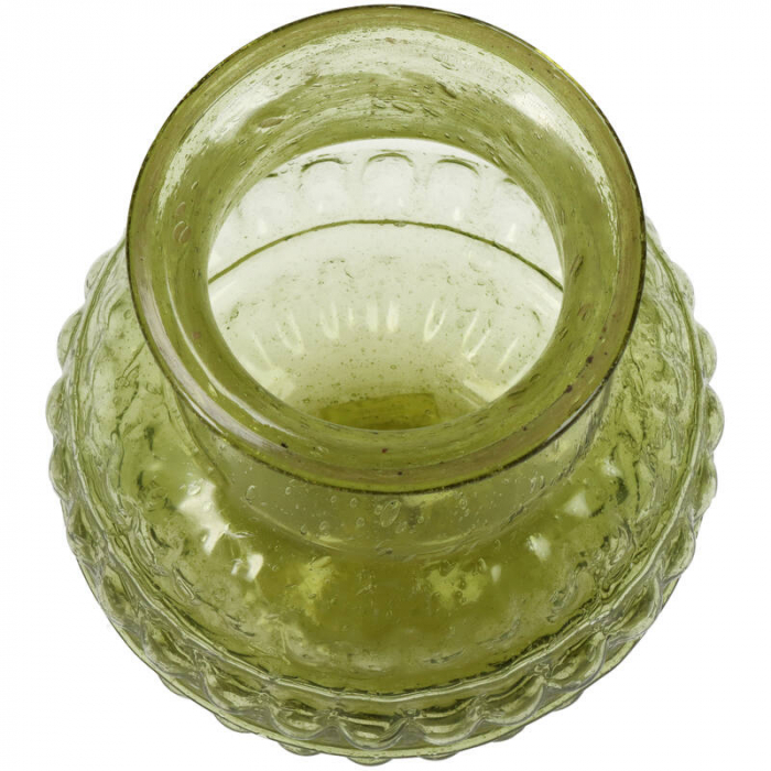 Vază din sticlă, galben lime, 11x11x13cm - TRENDY [2]