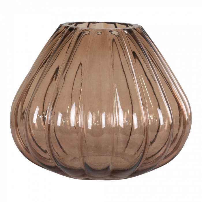 Vază din sticlă maronie, Ø20x16 cm - BOWL [2]
