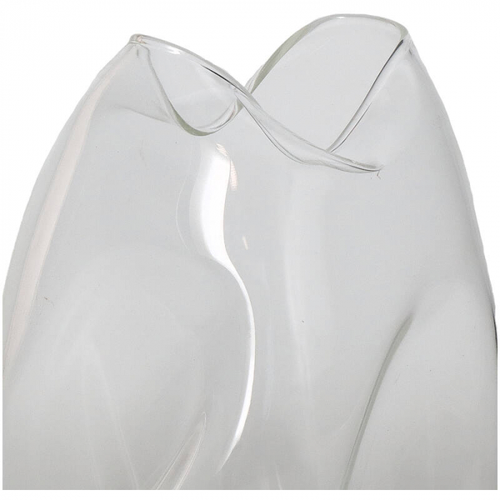 Vază din sticlă, transparentă, 18x10x10cm - WAVE [2]