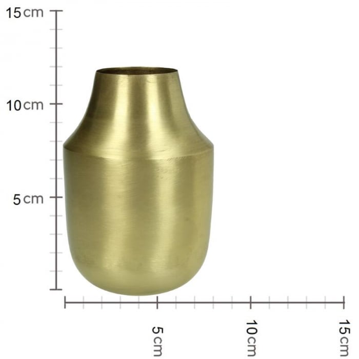 Vază metalică, aurie, 12x8x8cm - POT [4]