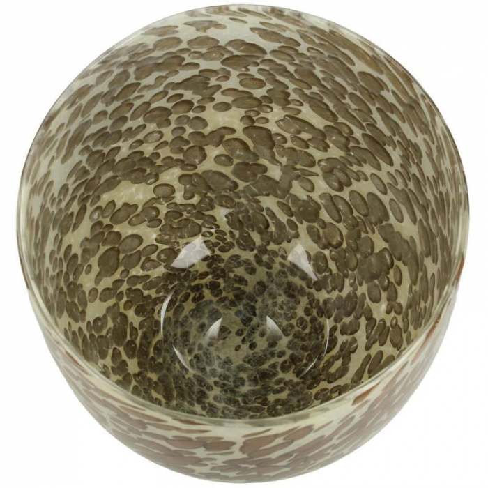 Vază  tip bol, sticlă,culoare chihlimbar 18x18x18cm -  AMBER [2]