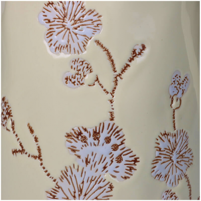 Vază tip carafă, ceramică decorată, 21x14x22cm - FLOWERS [4]