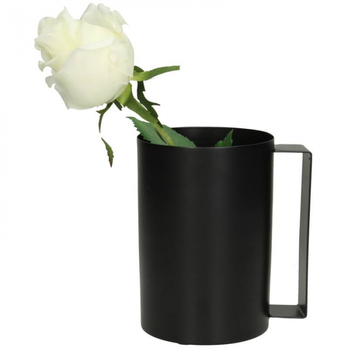 Vaza tip industrial, metalică, neagra, 15x10x13cm - CUP 15 [2]