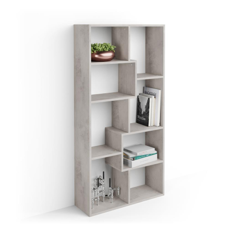 Mobila living - Bibliotecă de perete din melamină, gri, xs - IACOPO