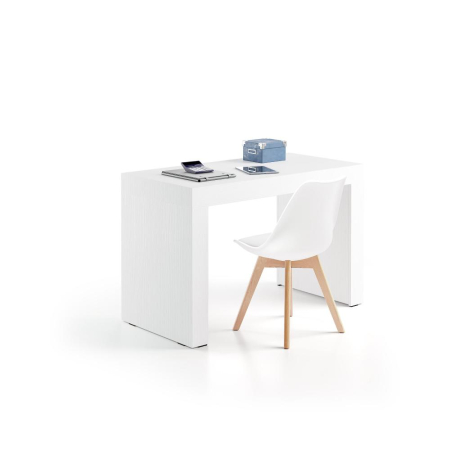 Home Office - Birou, 120 cm, melaminat-laminat, alb frasin - EVOLUTION