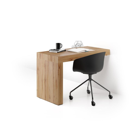 Birou, 120 cm, melaminat-laminat, negru frasin, cu un singur picior, sistem de montare pe perete - EVOLUTION [3]