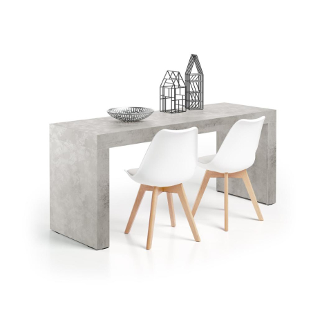 Home Office - Birou, 180 cm, melaminat-laminat, gri beton - EVOLUTION