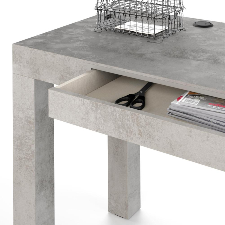 Birou, melamină-laminat, gri beton - FIRST [1]