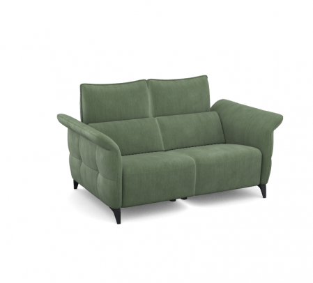 Canapea cu recliner 2 locuri, acționare electrică, verde - CHALLENGER [2]