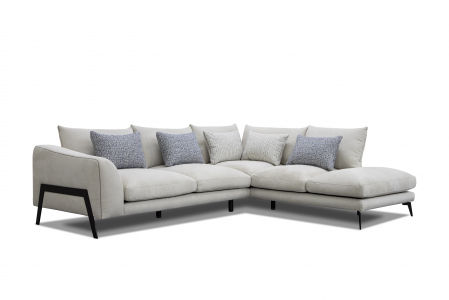 Canapea 3 locuri, bej, 292 x 228 x 96 cm - ASPEN
