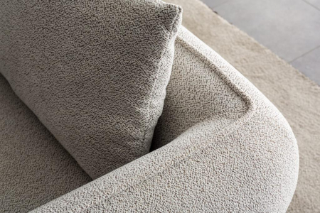 Canapea 3 locuri, finisaj nuc, textil ivoire - LUGO2 [4]