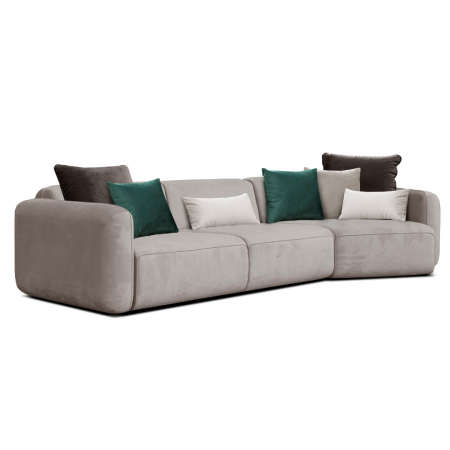 Canapele - Canapea 3 locuri, grej, 355 x 124 x 90 cm - TACTIC