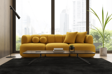 Canapea, 3 locuri, material textil boucle - DESIRE [1]