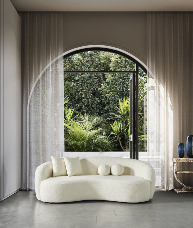 Canapea, 3 locuri, textil boucle, ivory - LISABONA [2]