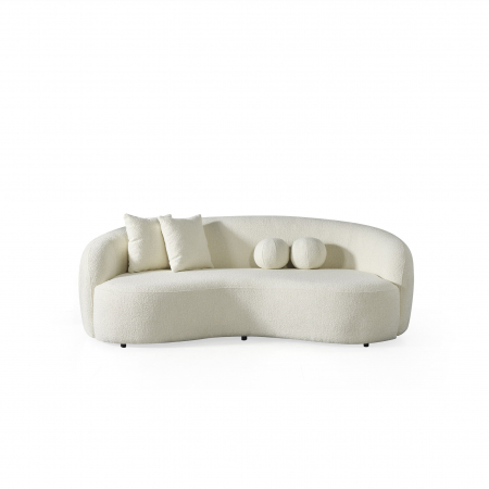 Canapea, 2 locuri, textil boucle, ivory - LISABONA