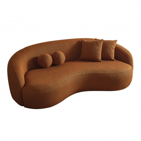 Canapele - Canapea, 3 locuri, textil boucle castaniu - LISABONA