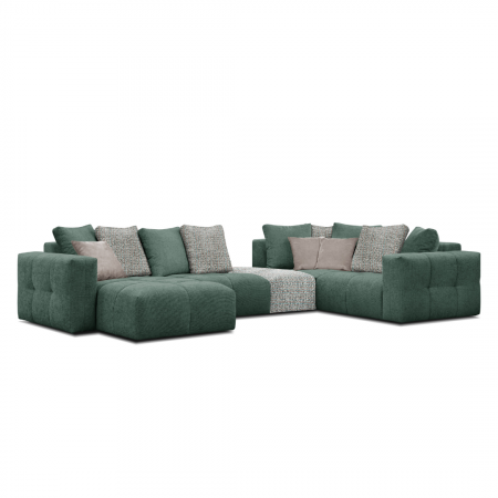 Canapele - Canapea 4 locuri, verde, 450/261 x 174 x h 83 cm - ARNES