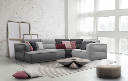 Canapea 4 locuri, gri, 357 x 239 x 83 cm - PANORAMA [1]