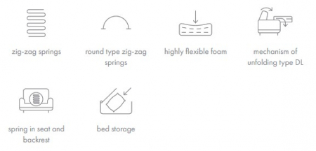 Canapea extensibilă, 3 locuri - MOJAVE [5]