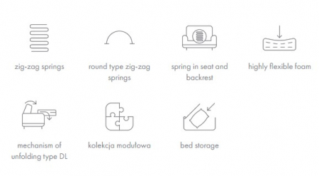 Canapea extensibilă, 3 locuri - DOMO [4]