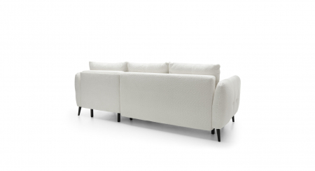 Canapea extensibilă, cu șezlong, 4 locuri, tapițată în material textil Bouclé -  APOLLO [3]