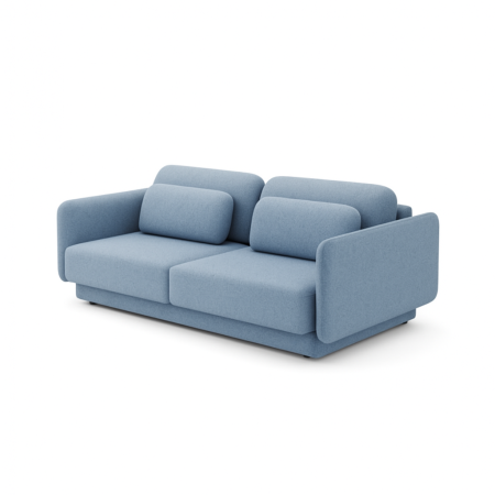 Canapele - Canapea extensibilă, tapițată integral, bleu -  EBONY