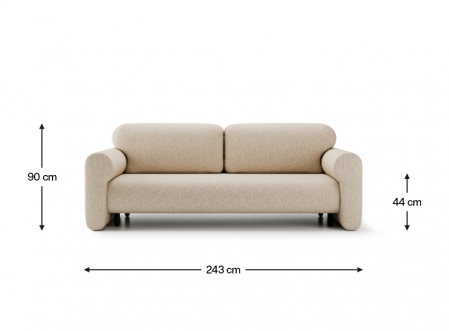 Canapea extensibilă, tapițată integral -  MESALINNA [3]