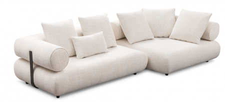 Noutati - Canapea modulară, tapițată în textil premium - CASABLANCA