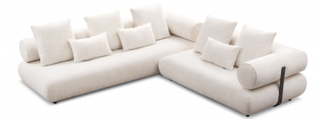 Canapele - Canapea modulară, tapițată în textil premium - CASABLANCA