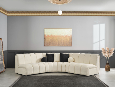 Canapea semirotundă, textil boucle, 330 x 120 cm - ELSA [3]