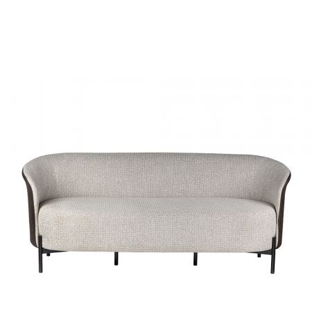 Mobila living - Canapea, structură metalică, tapițat în textil și piele ecologică - CORVET DOUBLE