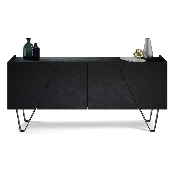 Console hol - Comoda cu aspect de ciment negru - EMMA