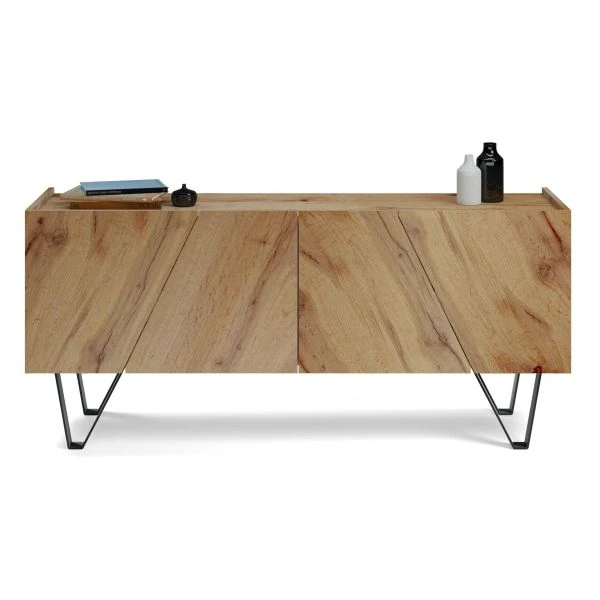 Console hol - Comoda cu aspect de stejar rustic - EMMA