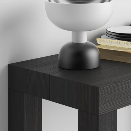Consolă extensibilă din melamină cu aspect de frasin negru - FIRST [1]