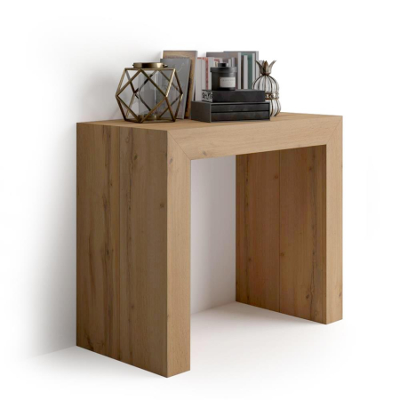 Console extensibile - Consolă extensibilă din melamină, stejar rustic - ANGELICA
