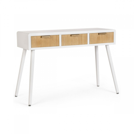 Consolă cu 3 sertare, MDF alb - CHARLEY 3DR [1]