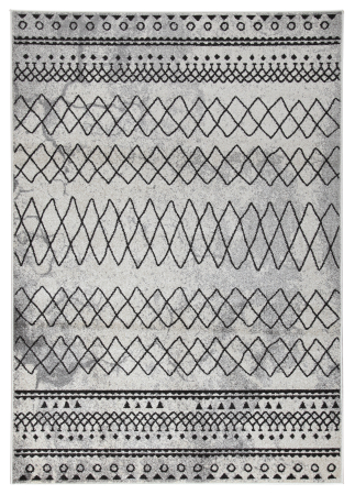 Covoare living - Covor gri cu model negru Casa Tuareg, 160 x 200 cm