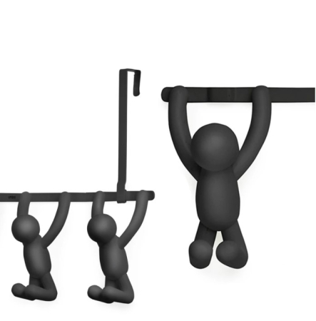 Cuier de ușă cu 4 figurine, negru - BUDDY [2]
